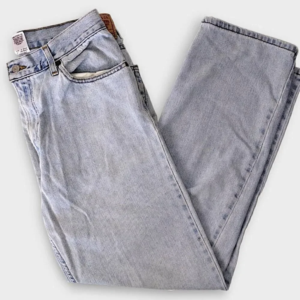 Levis 550 Mens Jeans Sz 34/34  Washed Faded Tapered Leg Relaxed Fit Blue‎ Denim